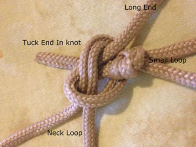 harness knot close up